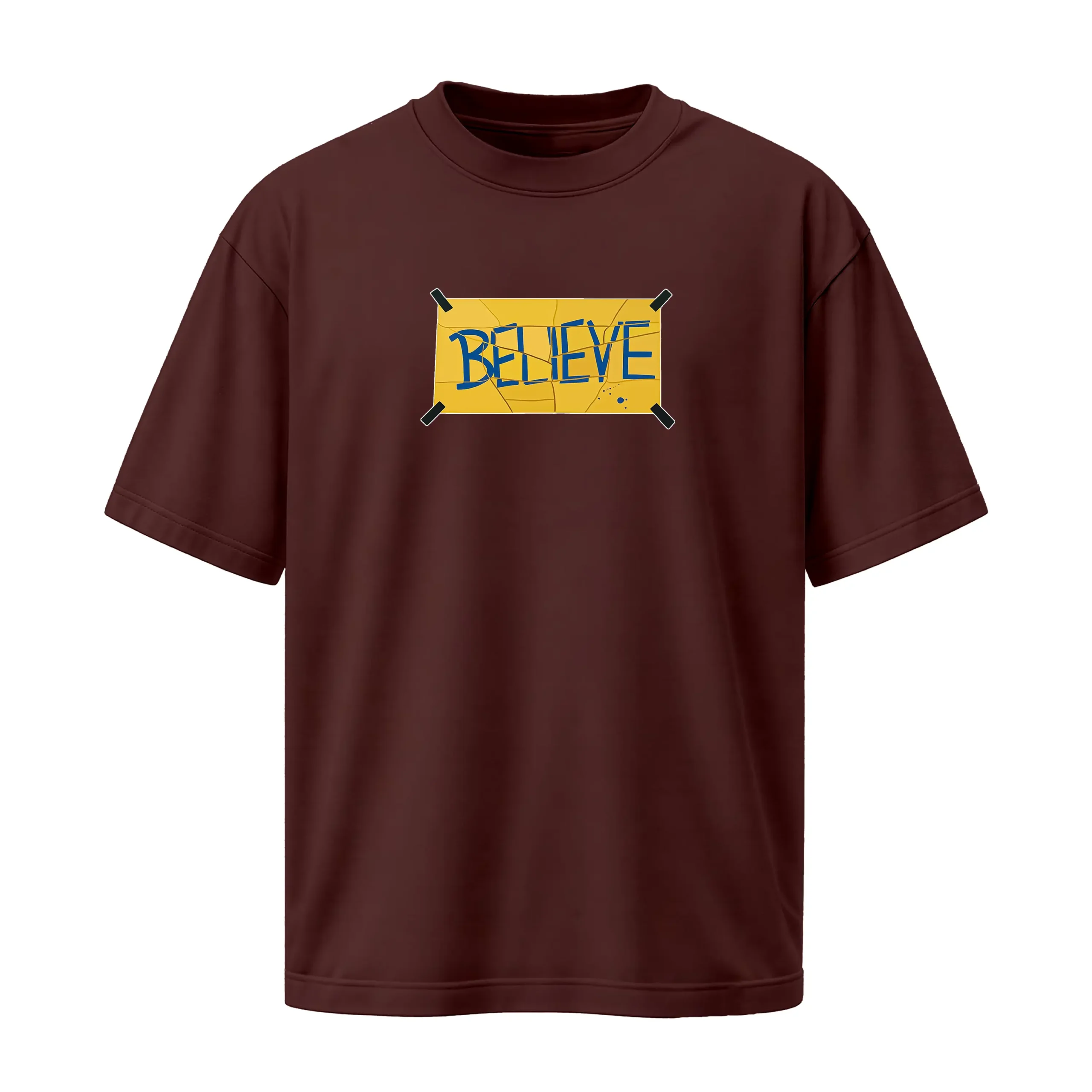 believe-cotton-maroon-tshirt