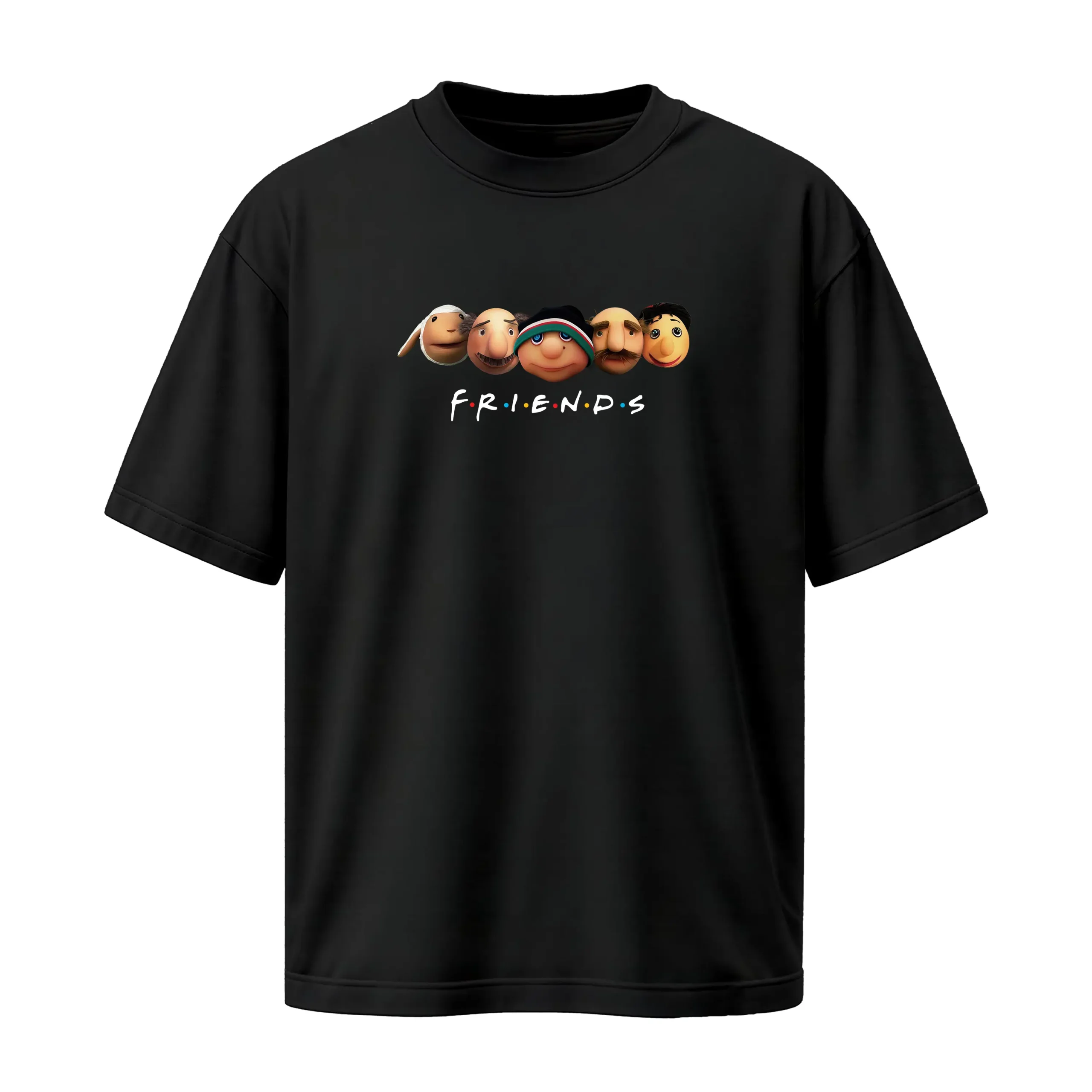 friends-cotton-black-tshirt