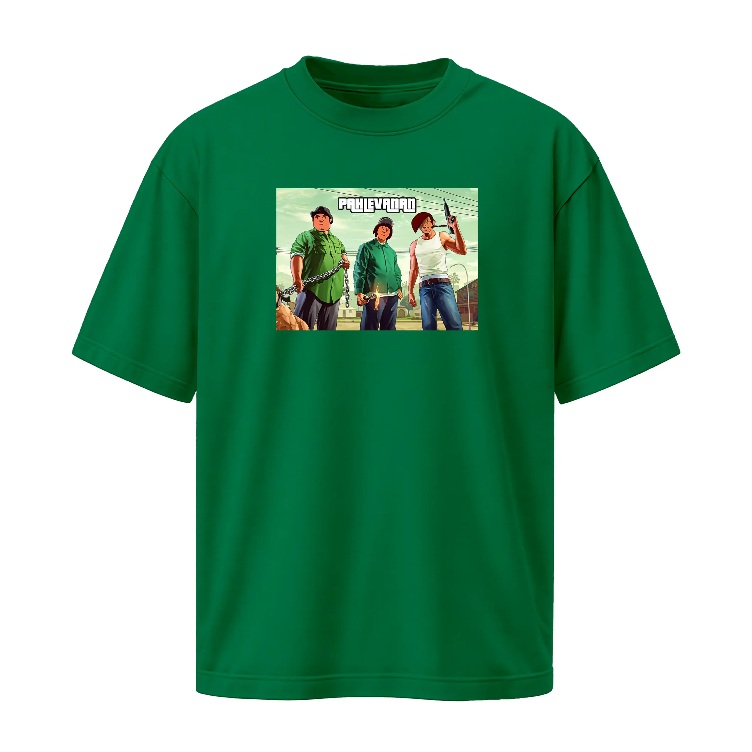 pahlevanan-two-cotton-green-tshirt