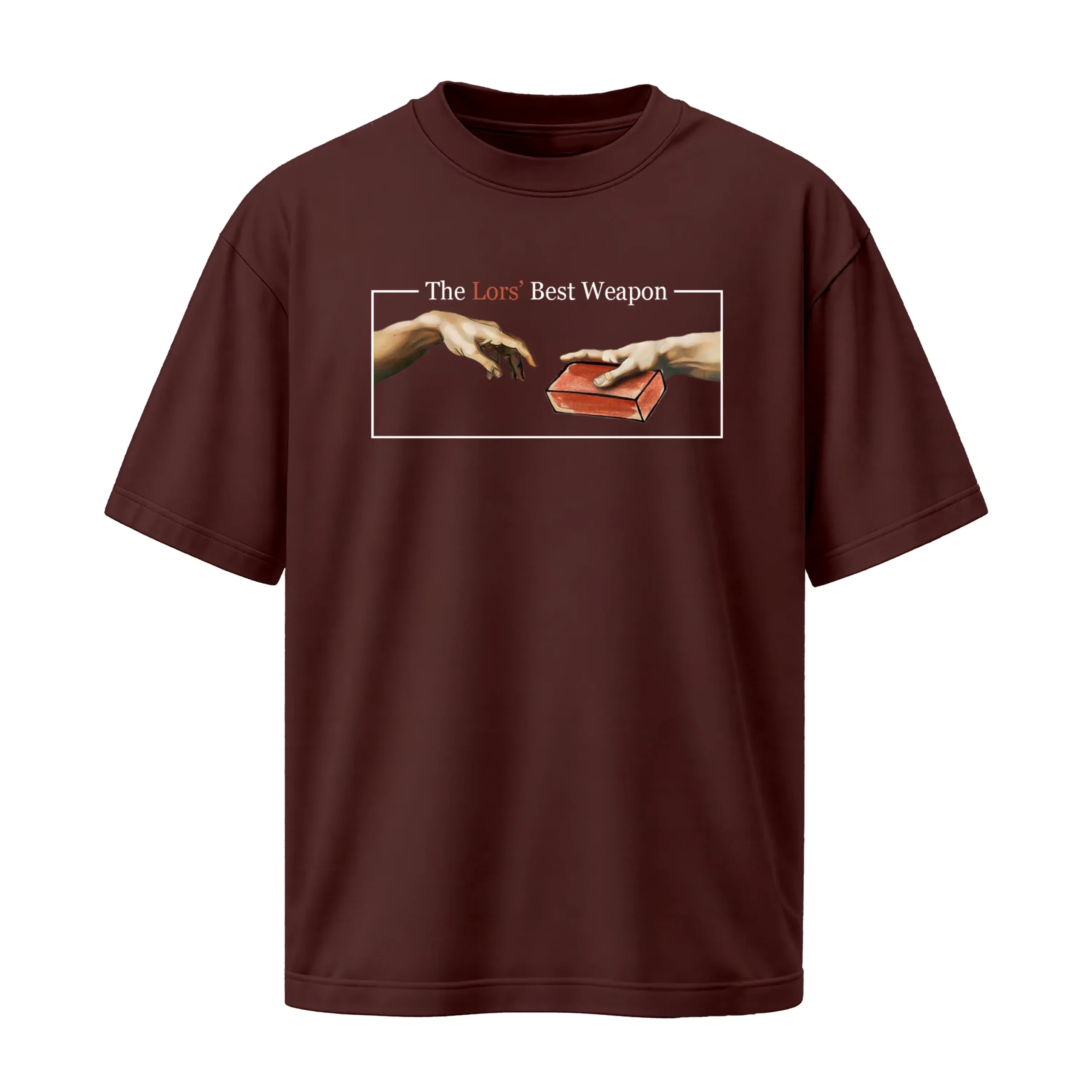 Ajor-cotton-maroon-tshirt