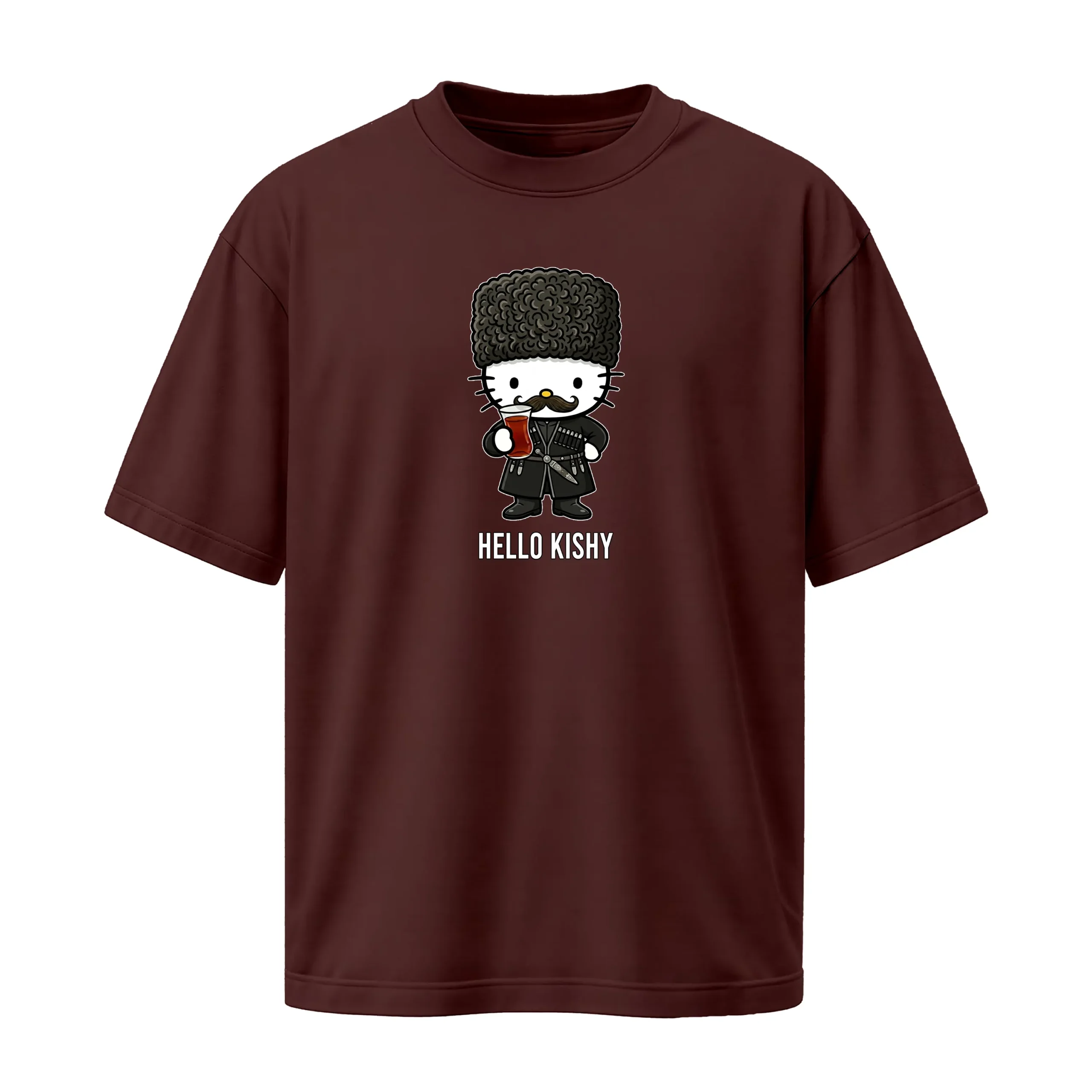hello-kishy-cotton-maroon-tshirt