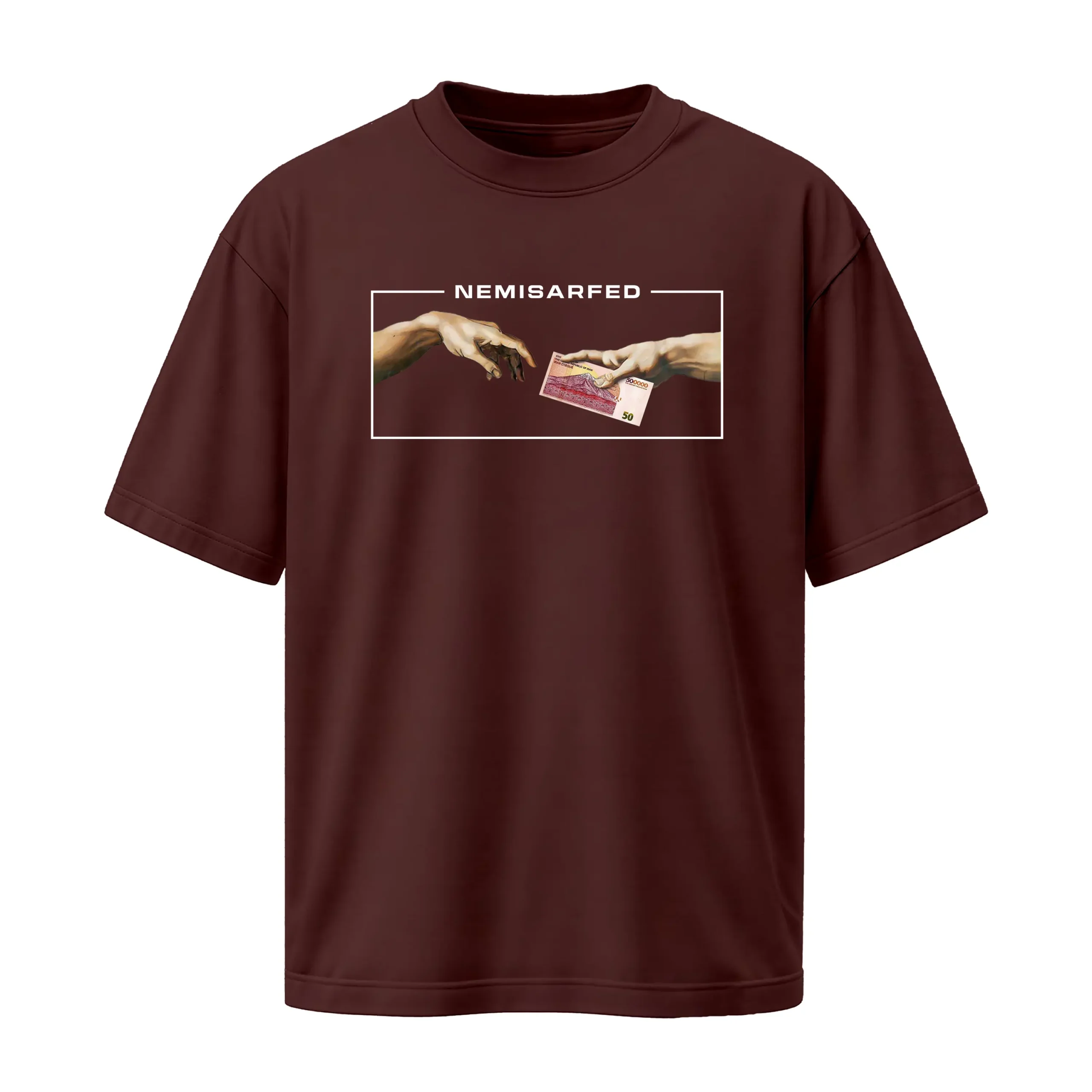nemisarfed-cotton-maroon-tshirt