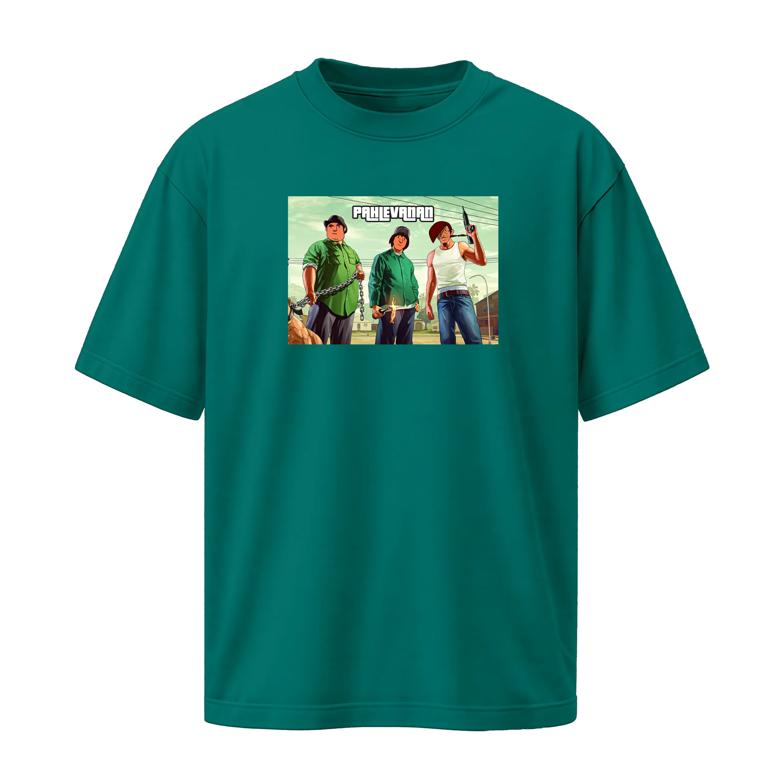 pahlevanan-cotton-teal-tshirt
