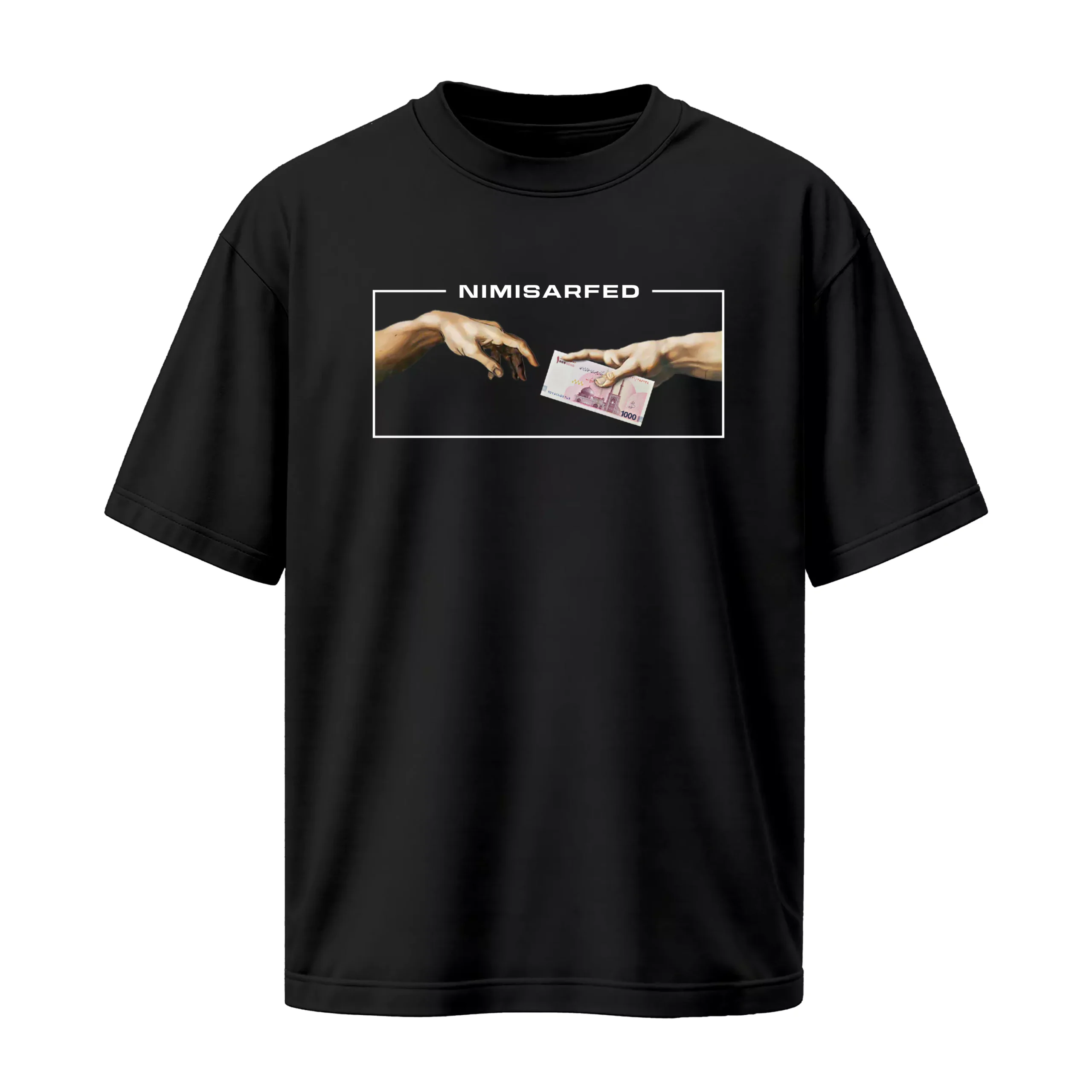 nimisarfed-cotton-black-tshirt
