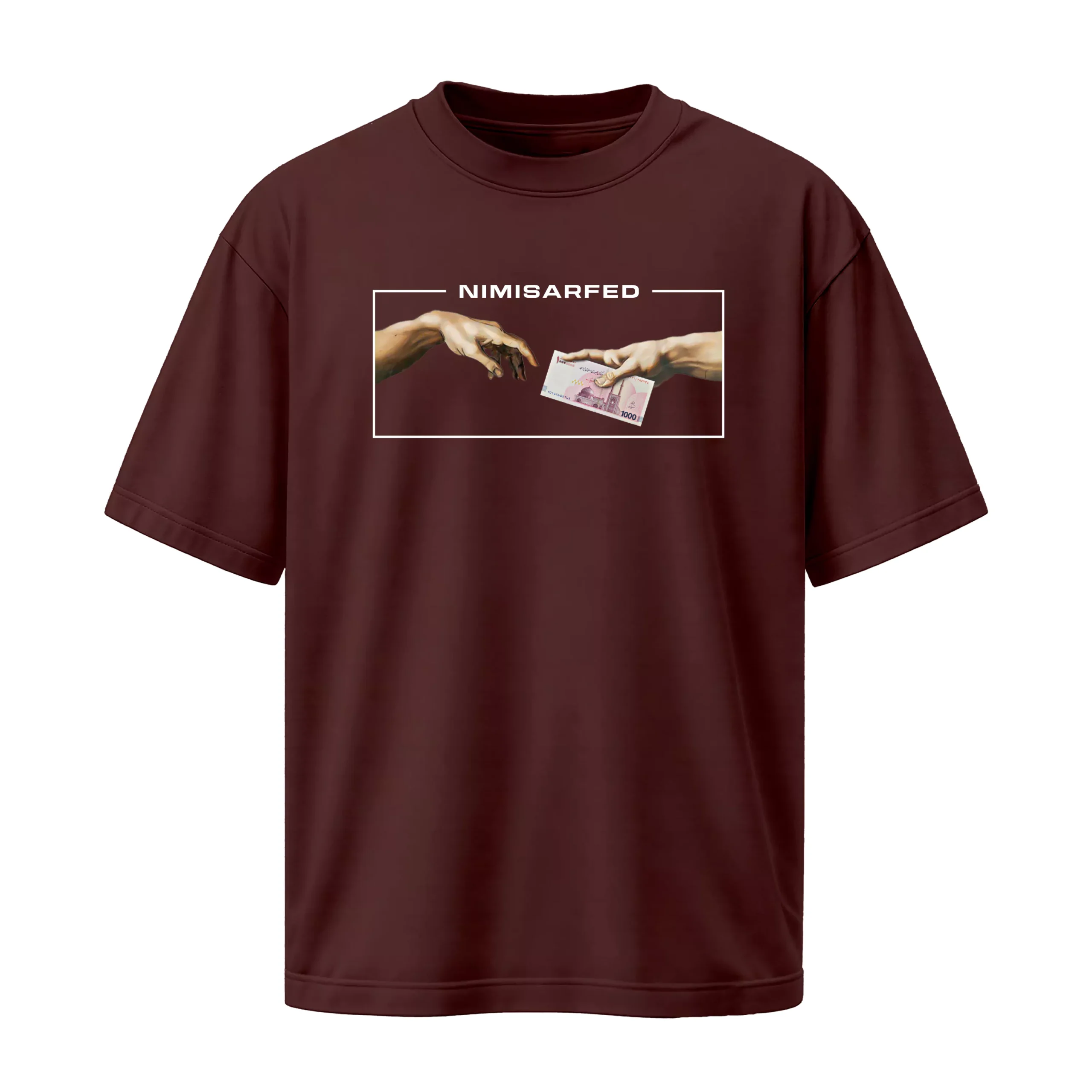 nimisarfed-cotton-maroon-tshirt