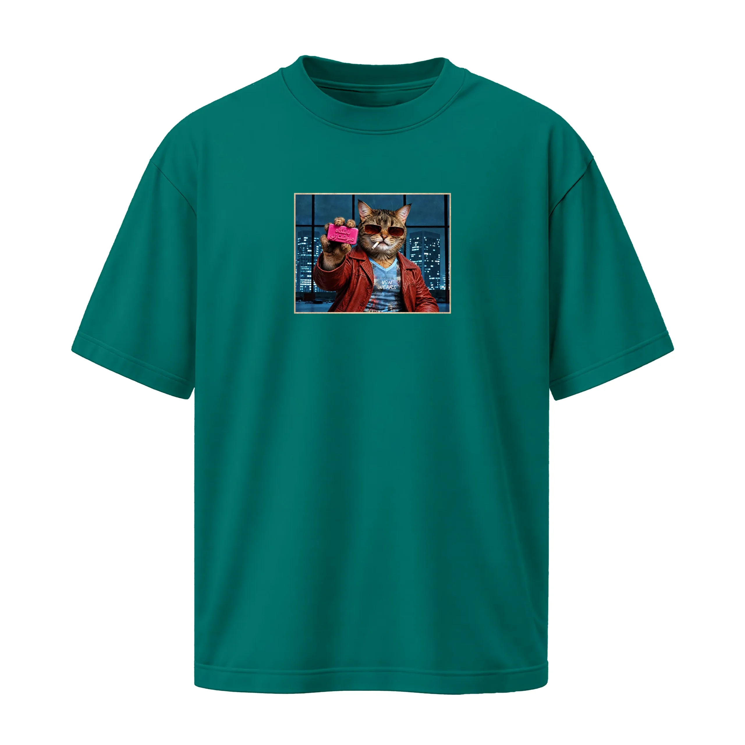 meowsht-club-teal-tshirt